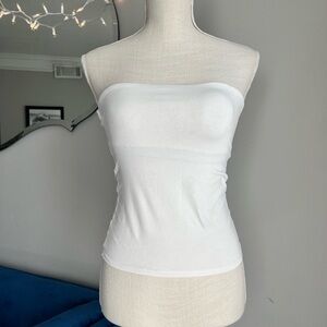 express one eleven white tube top